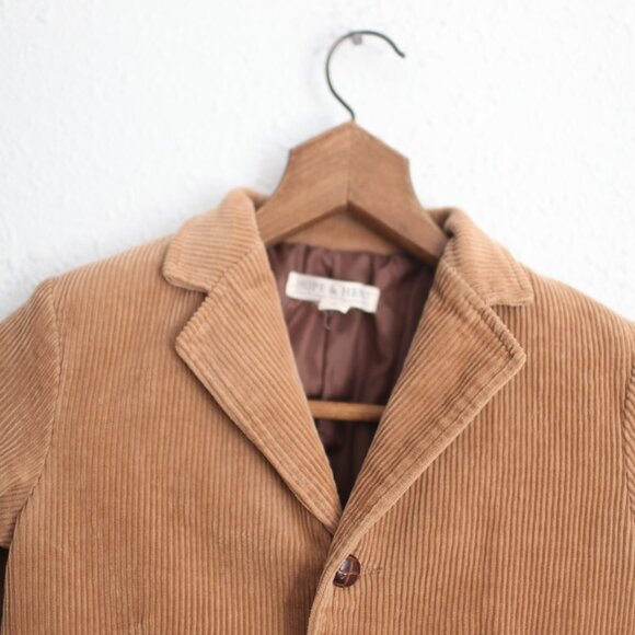 hope & henry tan corduroy button down blazer jacket kids 6 - Picture 3 of 6